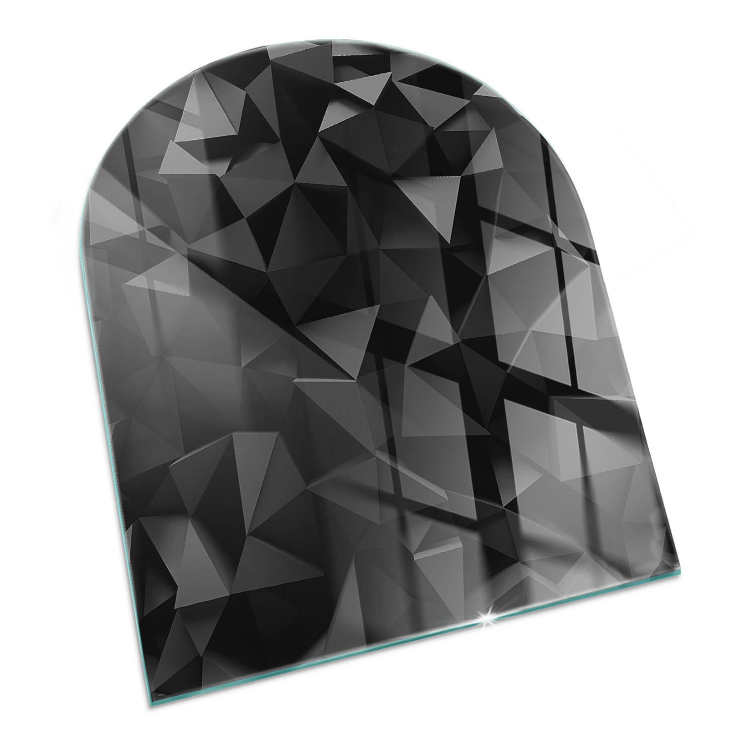 ArtPrintCave Glasplatte Schwarz 80x70x0.4 cm