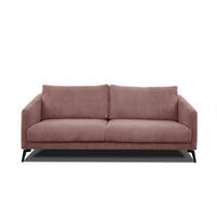 SOFA VILT 3-Sitzer, altrosa - Schwarz/Altrosa, Holzwerkstoff/Kunststoff (202/89/94cm) - Courtois Laville
