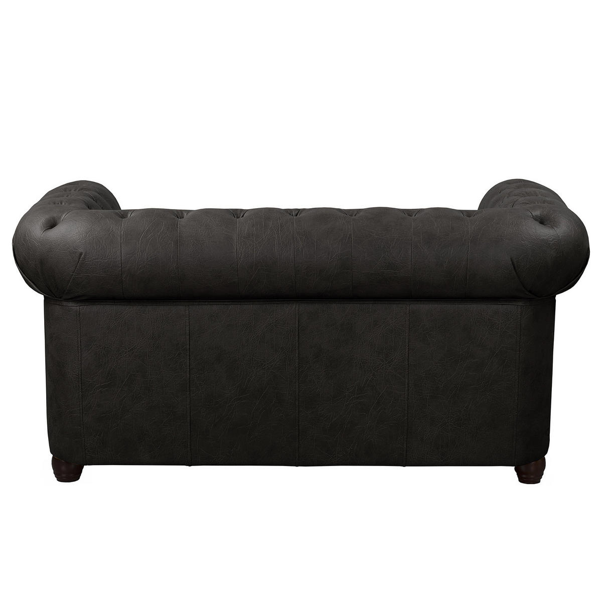2-SITZER SOFA - Buchefarben/Schwarz, Kunststoff/Buchenholz (148/72/86cm) - home24