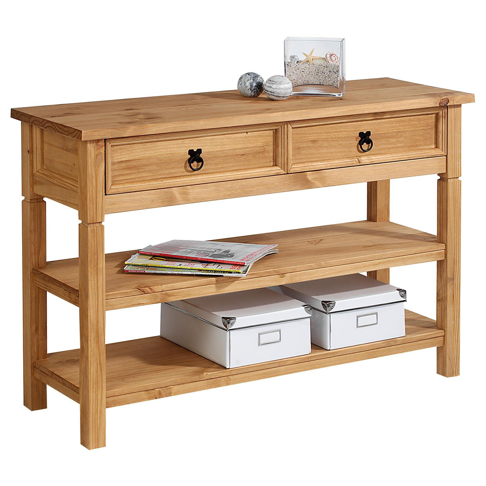 KONSOLENTISCH TEQUILA - Kieferfarben, Holz (37/110/78cm) - IDIMEX