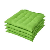 STUHLKISSEN 4er-Set limette 40/40/6,5 cm - Grün, Textil (40/40/6.5cm) - Homescapes