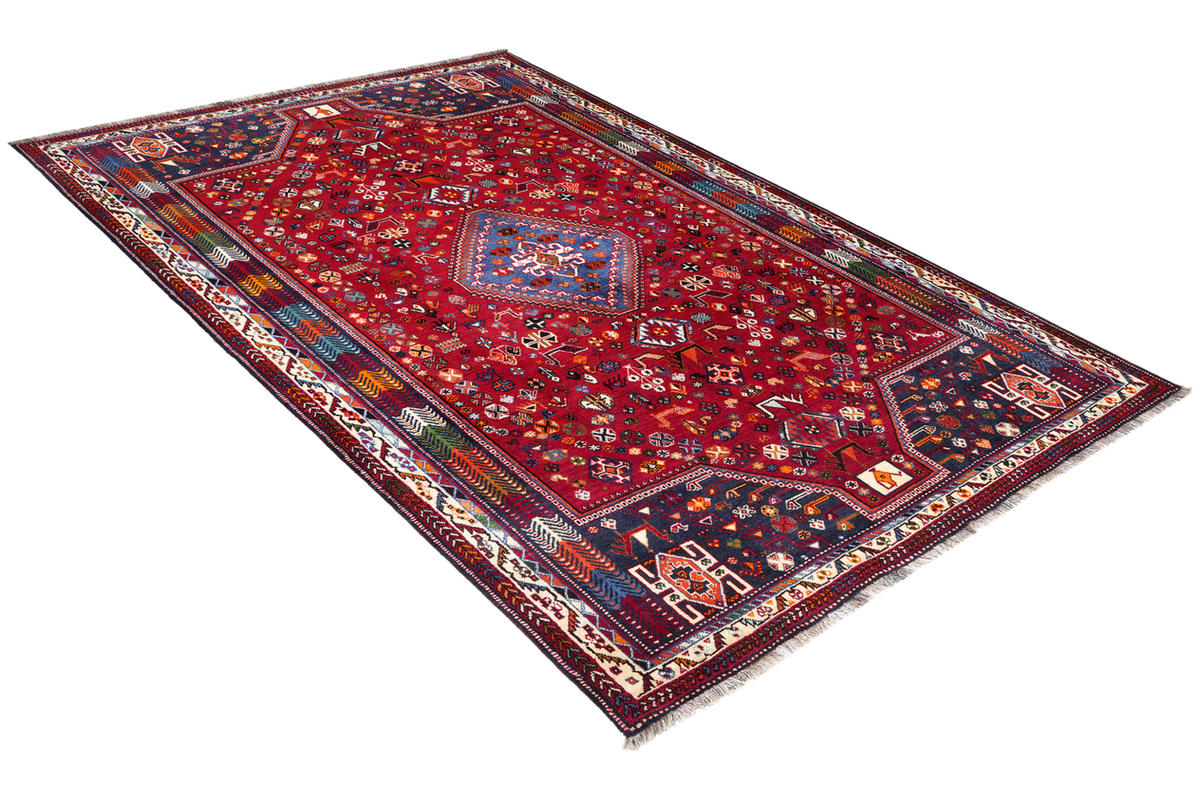 ORIENTTEPPICH handgeknüpft Gashgai Rot 279/174 cm Schurwolle - Rot, Textil (174/279cm) - Looma