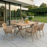 GARTENMÖBEL SET AFUERA - Braun, Metall - CARO-Möbel