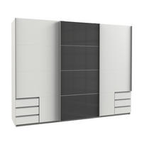 SCHWEBETÜRENSCHRANK Vieste-43 - Weiß, Holzwerkstoff (270/208/65cm) - Lomado