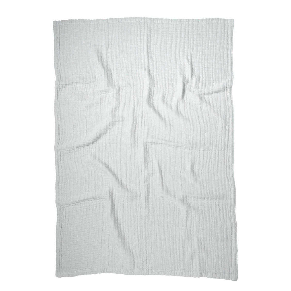 MUSSELINDECKE Grau Large - Grau, Textil (90/120cm) - nordic coast company