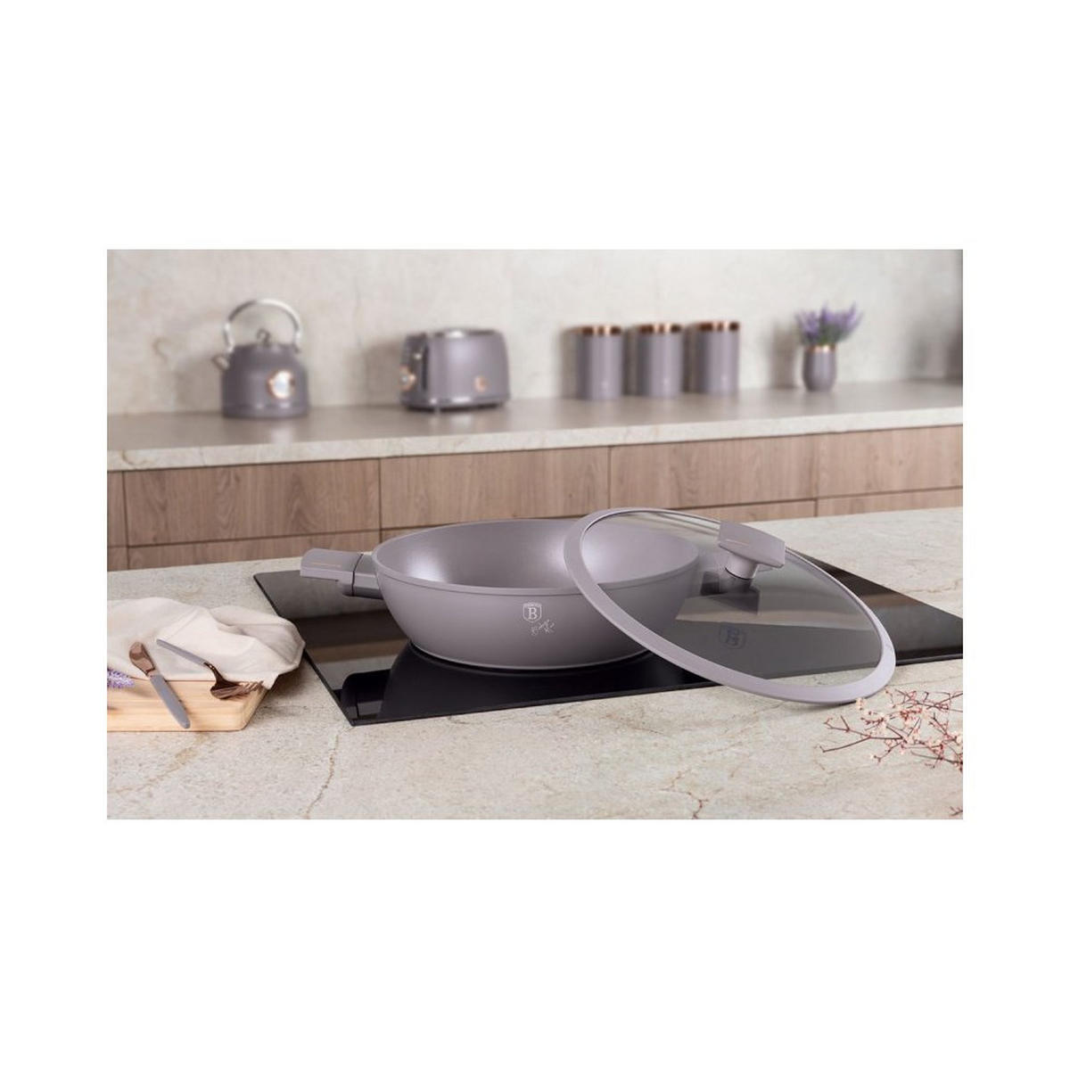 TOPF Grau 40/30/8 cm BH8099 - Grau, Metall (30cm) - Berlinger Haus