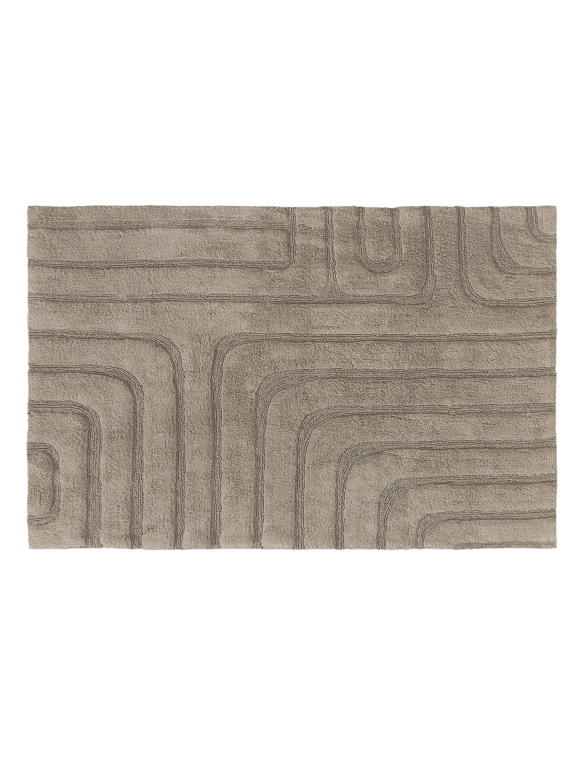 BADEMATTE Dan Taupe 120/170 cm - Taupe, Textil (120/170cm) - benuta