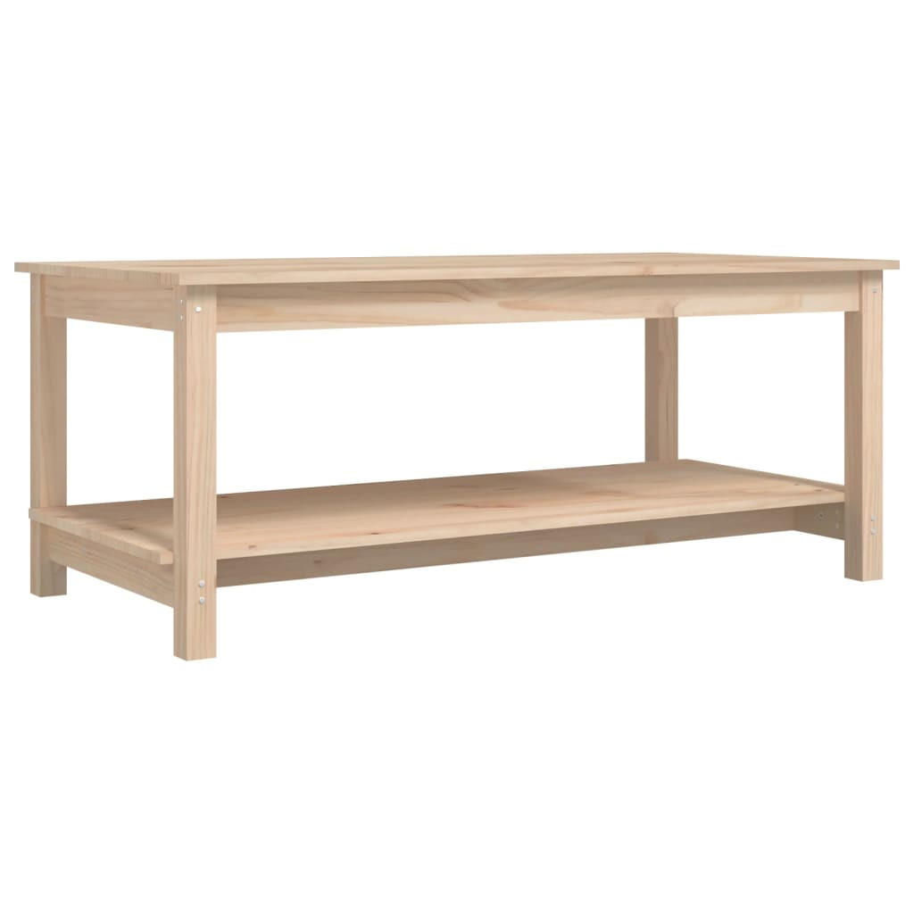COUCHTISCH 110x55x45 cm Massivholz Kiefer - Braun, Holz (110/55/45cm) - furnicato
