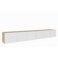 TV-SCHRANK Weiß ALI Geschlossen Mit Dekorativen Fronten 300 cm - Weiß, Holzwerkstoff (300/41/40cm) - Sepro Meble