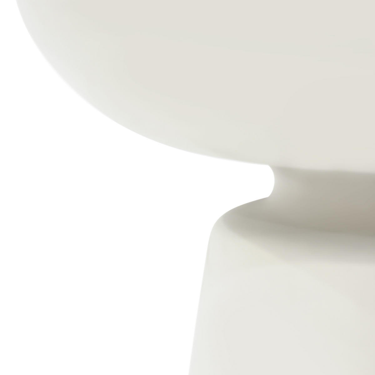 BEISTELLTISCH KYLIX Groß aus Zement 50 x 50 x 50 cm - Creme, Naturmaterialien (51/51/51cm) - Elementi
