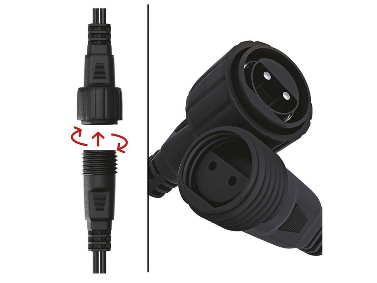 LED-WEIHNACHTSLICHTERKETTE WARMWEISS 5 m - PROFI - koppelbar - Gelb/Weiß, Kunststoff/Metall (500cm) - LAALU