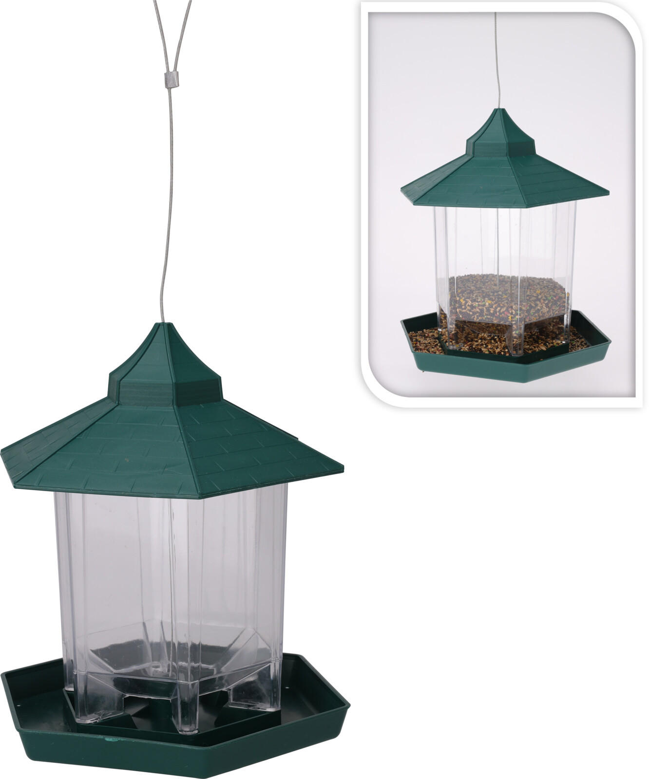 VOGELHAUS Basic Grün 19/19/22 cm Kunstoff - Grün, Kunststoff (19/22/19cm) - Mondex