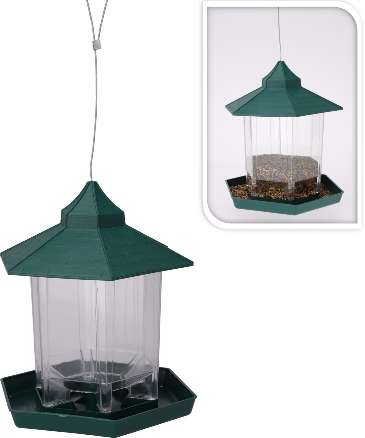 VOGELHAUS Basic Grün 19/19/22 cm Kunstoff - Grün, Kunststoff (19/22/19cm) - Mondex