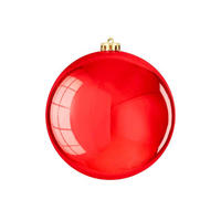 WEIHNACHTSKUGEL Rot glänzend, Ø 15 cm, Kunststoff, für Innen- und Außenbereich - Rot, Kunststoff (20/20/20cm) - LAALU