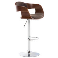 BARHOCKER Stoff walnuss/braun - Walnussfarben/Braun, Textil/Metall (50/88/48cm) - CLP