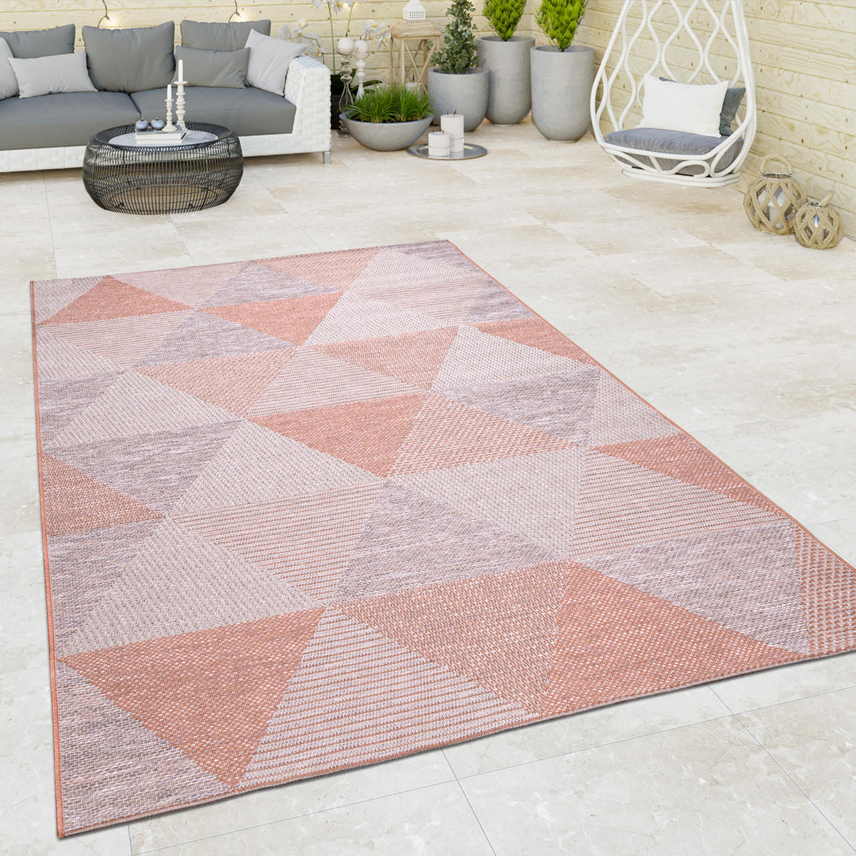 OUTDOORTEPPICH 80/150 cm Vermont 185 - Orange, Textil (80/150cm) - Paco Home