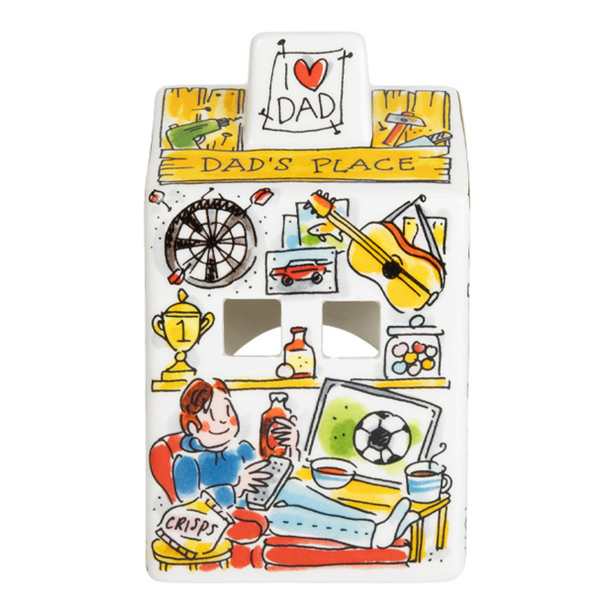 LICHTHAUS Vatertag Männerhöhle in Bunt - 14,50cm - Multicolor, Keramik (8.5/14.5/8.3cm) - Blond Amsterdam