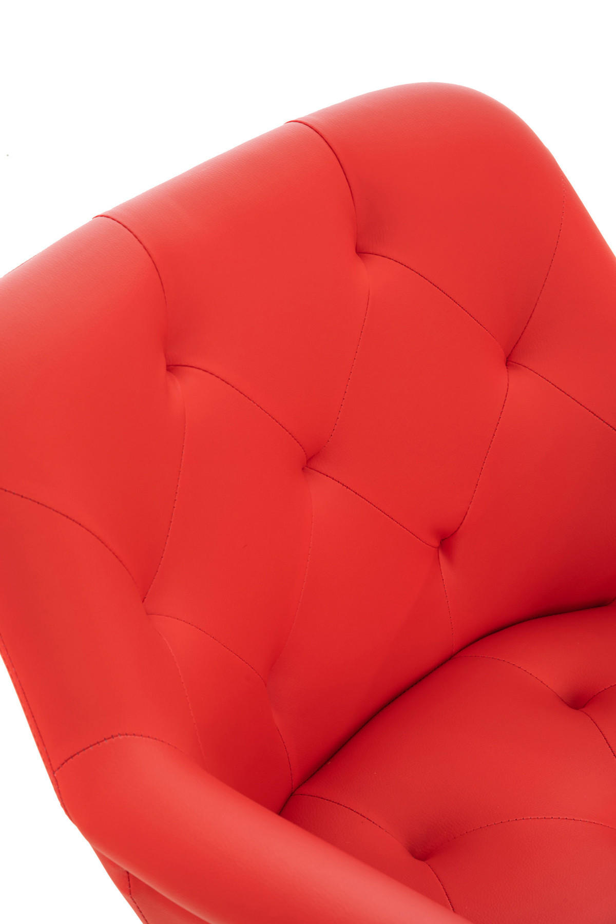 ARMLEHNENSTUHL Lederlook rot - Rot/Schwarz, Textil/Metall (67/83/60cm) - CLP