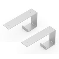 REGALTRÄGER als 2er Set Quinn, Stahl in verschiedenen Trendfarben - Grau, Metall (4.5/10/20cm) - Alberts