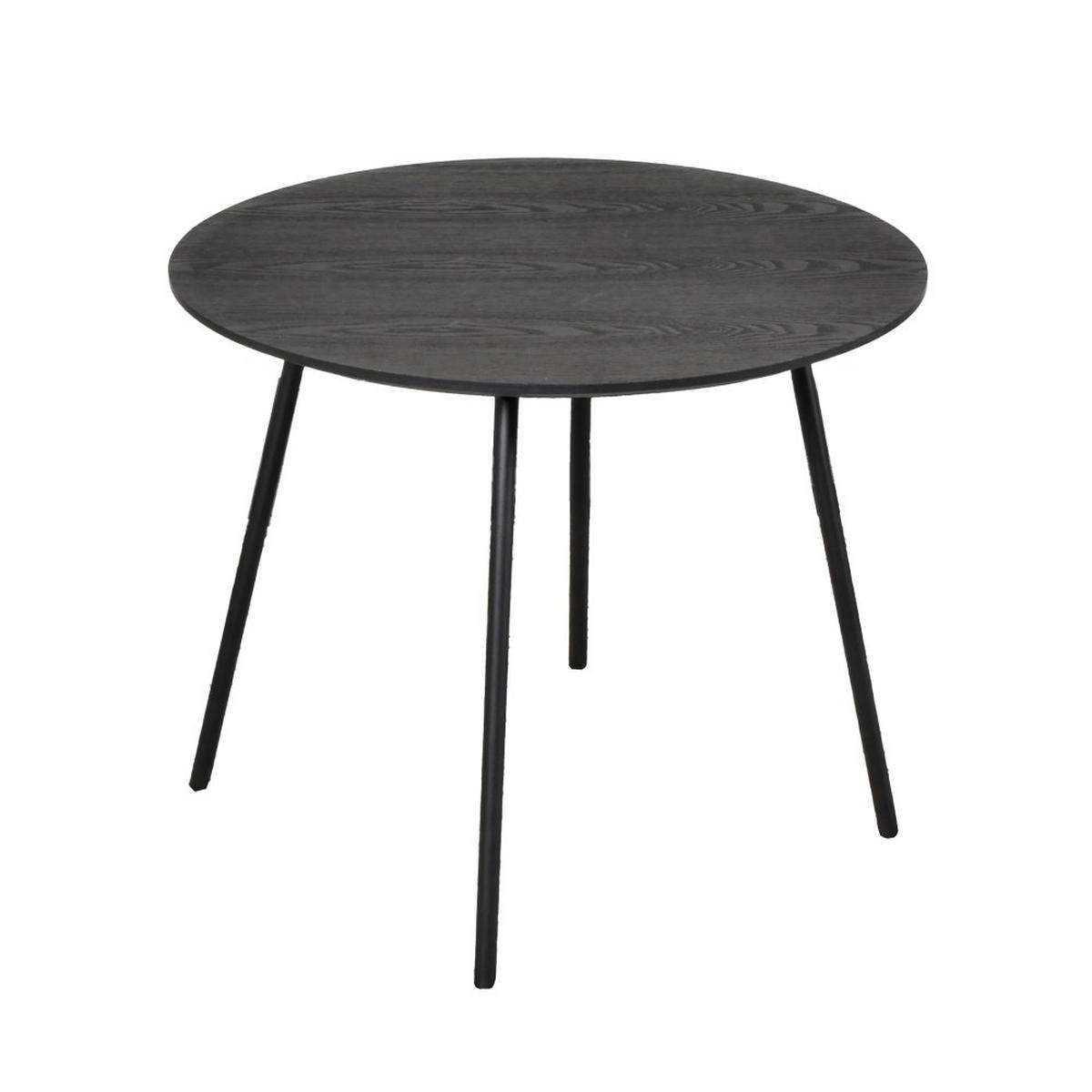 COUCHTISCH LYRA Durchmesser 55cm / Eiche Schwarz - Schwarz, Holzwerkstoff (55/55/45cm) - Weber Industries