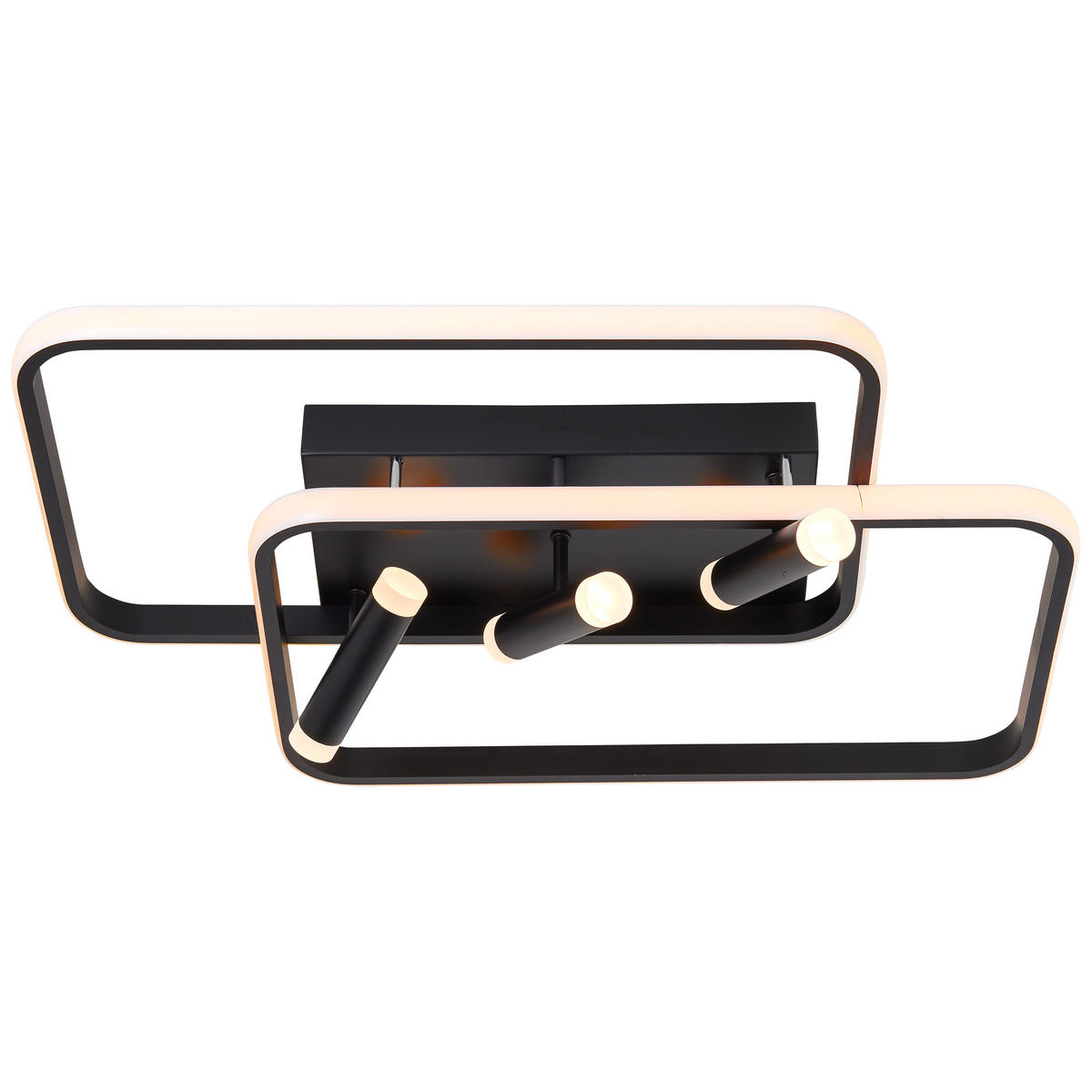 DECKENLEUCHTE Dalida G99581/06 - Schwarz, Metall (45.2/66/14cm) - Brilliant