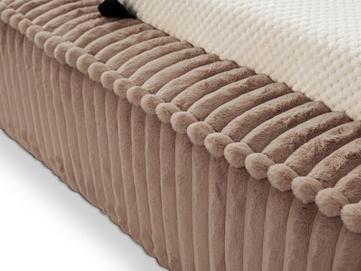 POLSTERBETT Lago 180x200 Braun - Braun, Textil (180/200cm) - Graingold