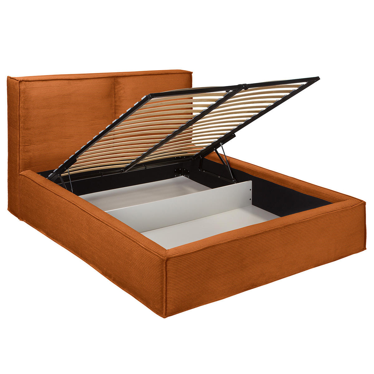 POLSTERBETT - Orange, Textil (160/200cm) - home24