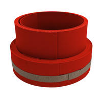 SICHTSCHUTZSTREIFEN Premium Akzentstreifen Set DUO Rot 2,55m - Rot, Kunststoff (255/19cm) - ZAUN|ZU