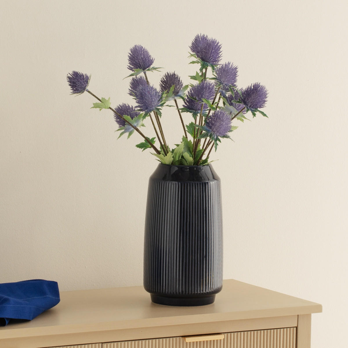VASE Silken 26x14cm - Blau, Keramik (26cm) - home&you