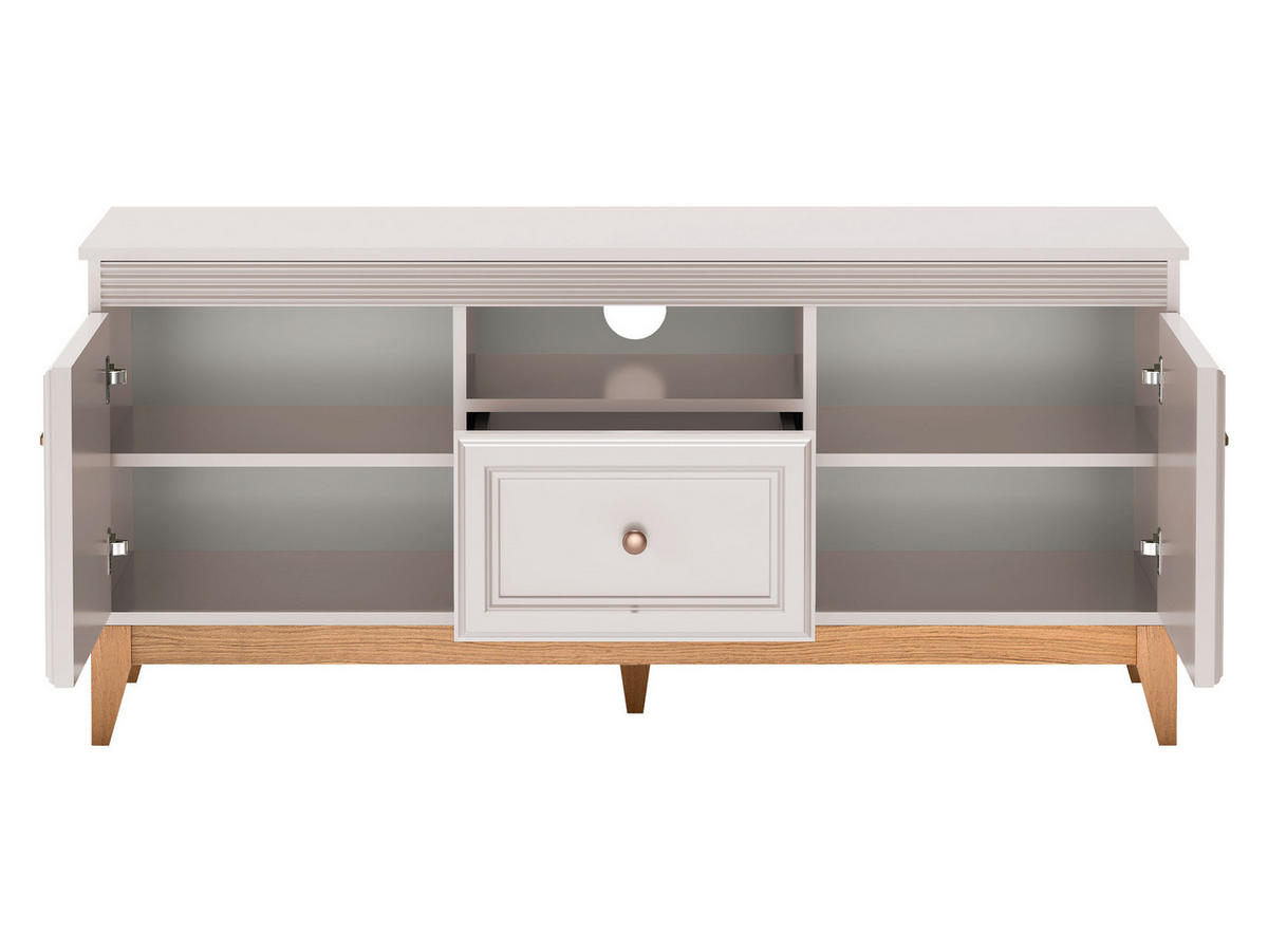 TV-LOWBOARD Windsor W-08 - Kaschmir/Eichefarben, Holz/Holzwerkstoff (136/62/41cm) - MIRJAN24