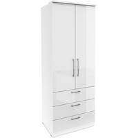 KLEIDERSCHRANK Olmo-83 - Weiß, Holzwerkstoff (80/217/63cm) - Lomado