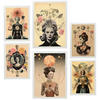 POSTER Set Mit 6 Surreale Florale Im Mystischen Esoterischen A3 & A4 Weißer Rahmen - Weiß, Papier (29/3cm) - Nacnic