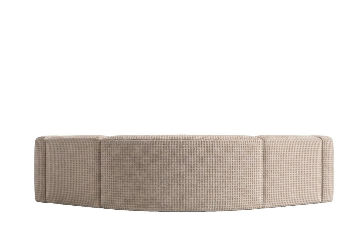 ECKSOFA Modulares, Corner mini, Chenille-Stoff Cremona, Beige, GRETA - Beige, Holz (380/190cm) - Kaiser Möbel