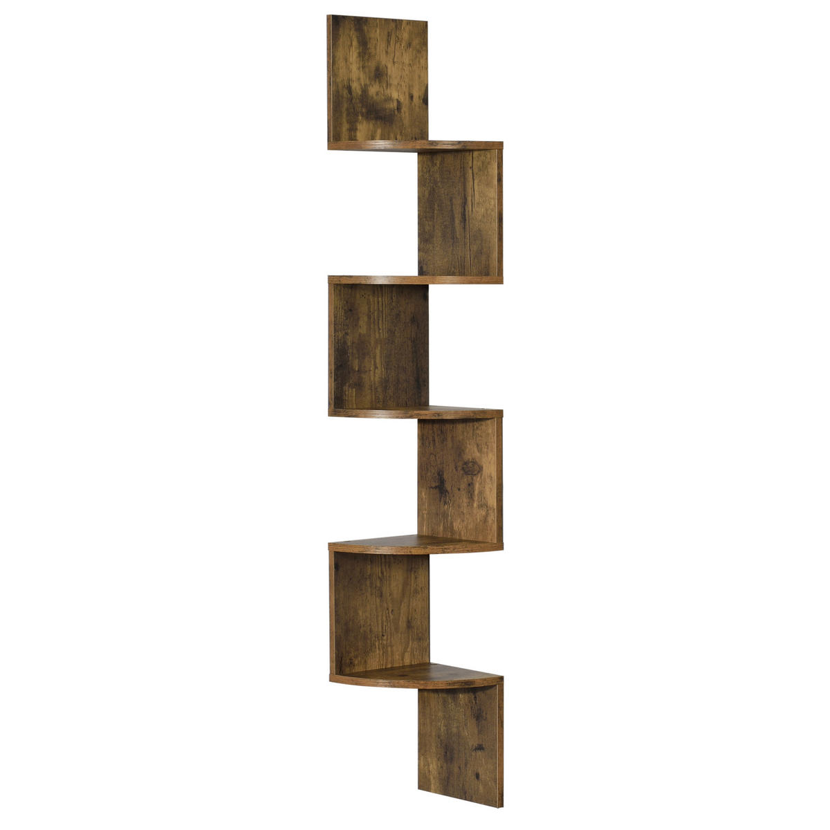 WANDREGAL Lysaker - Walnussfarben, Holzwerkstoff (123/19.5/19.5cm) - [en.casa]