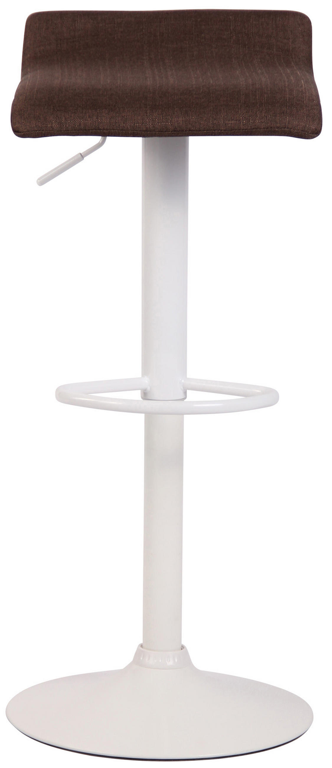 BARHOCKER Stoff braun - Weiß/Braun, Textil/Metall (36/63/39cm) - CLP