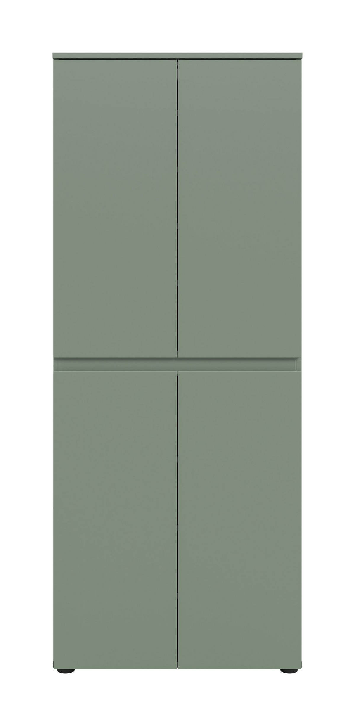 UNIVERSALSCHRANK SCARPA (B/H/T: ca. 70/175/37 cm) in Smoke Green/Smoke Green - Dunkelgrün, Holzwerkstoff (70/175/37cm)