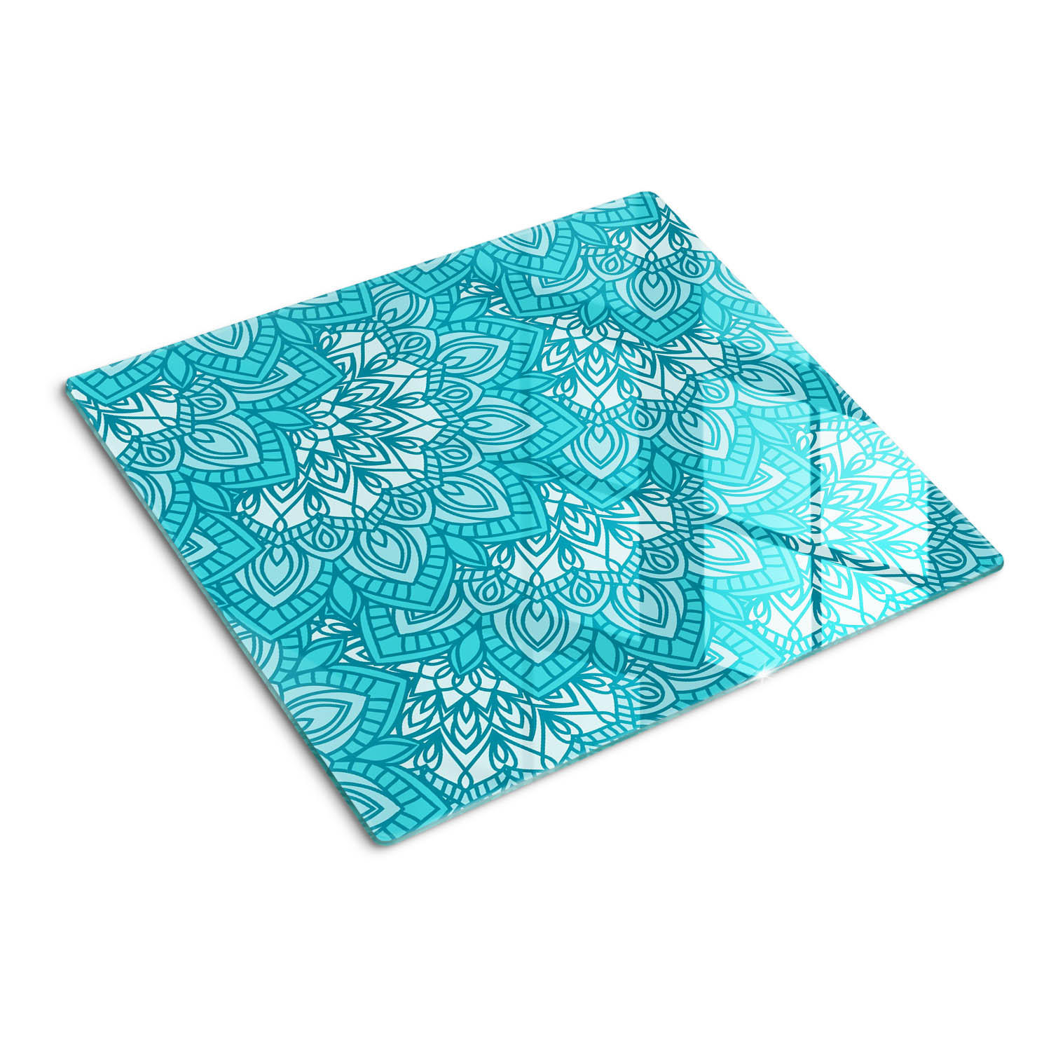 GLASPLATTE 60x52 cm Dekorationen - Blau, Glas (60/0.4/52cm) - TULUP