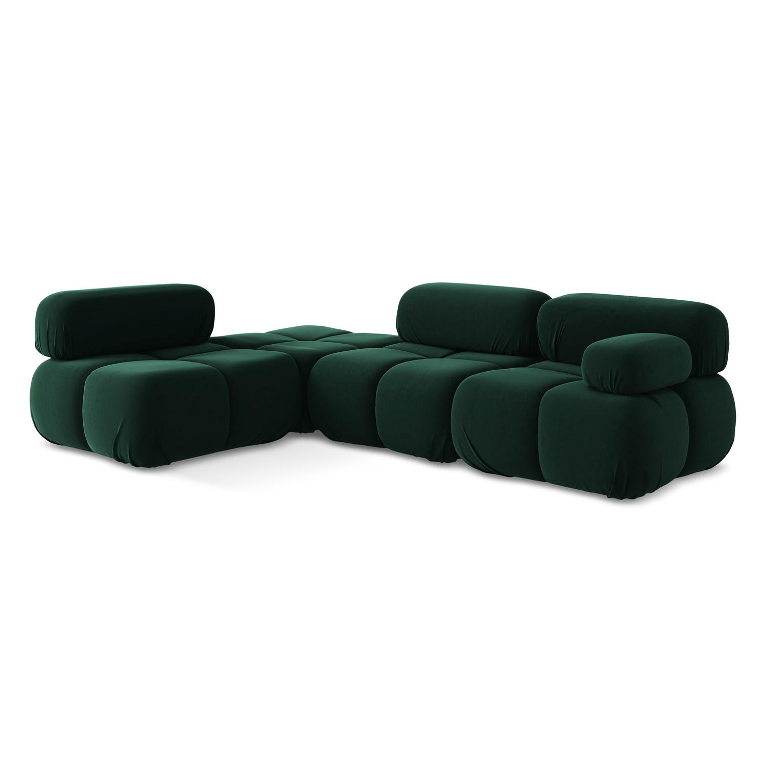 LaMiaSofa Ecksofa Dunkelgrün 285x190 cm