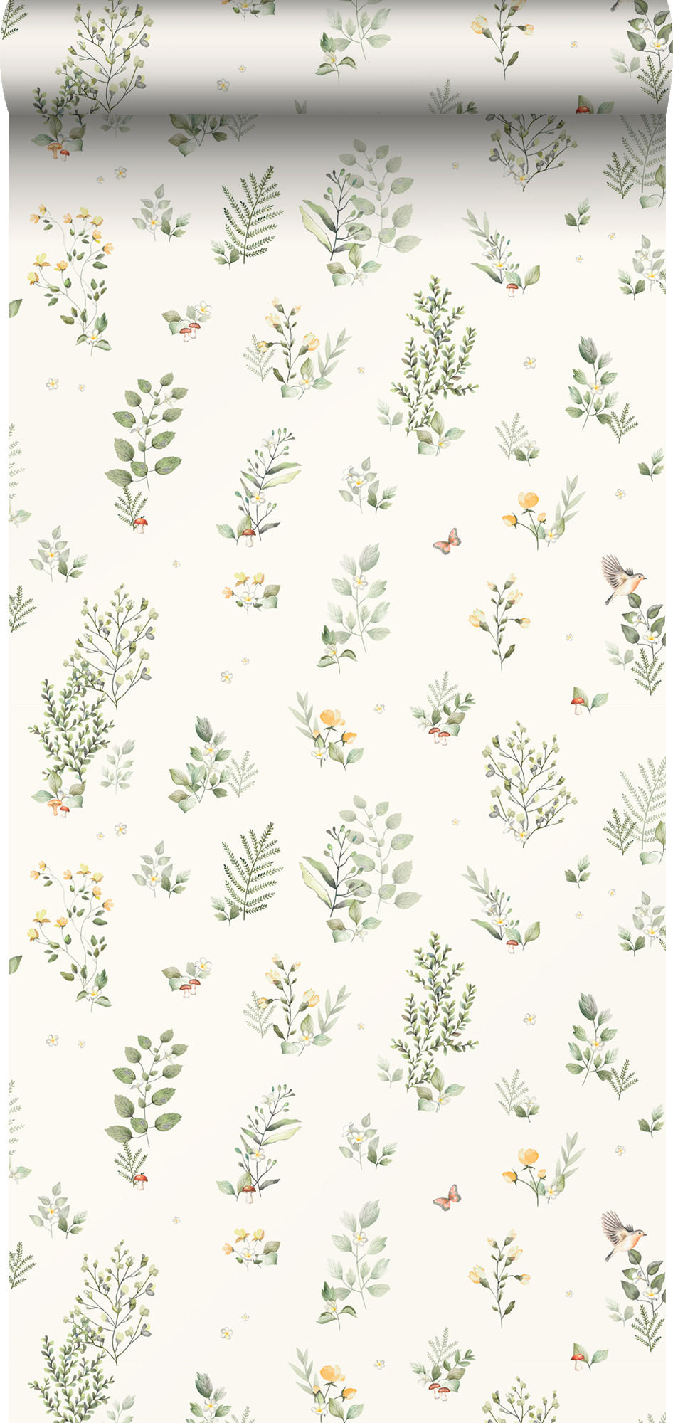 TAPETE Blätter und Blumen - Grün, Papier (53/0.1cm) - Sanders & Sanders