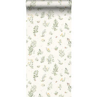 TAPETE Blätter und Blumen - Grün, Papier (53/0.1cm) - Sanders & Sanders