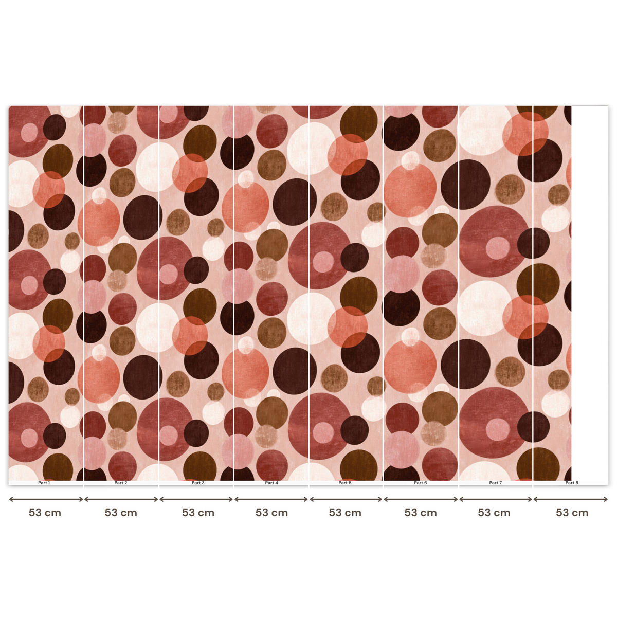 TAPETE - Kreise - Modern - Farbenfroh - 400x260 cm - Multicolor, Papier (400/260cm) - OnlyWow