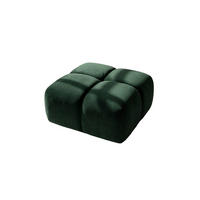 HOCKER, Pouf, Veloursstoff Bluvel, Grün, Averro - Grün, Holz (88/42/88cm) - Kaiser Möbel