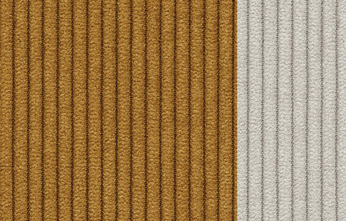 SOFA OLI 3-Sitzer, safran - Gelb, Holz/Textil (208/91/108cm) - Courtois Laville