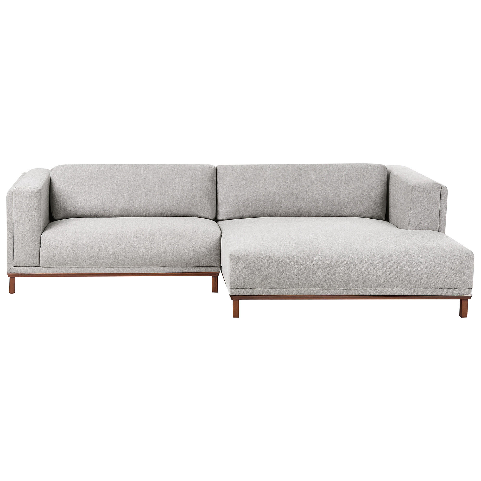 Beliani Ecksofa Hellbraun, Dunkelgrau 310x155 cm