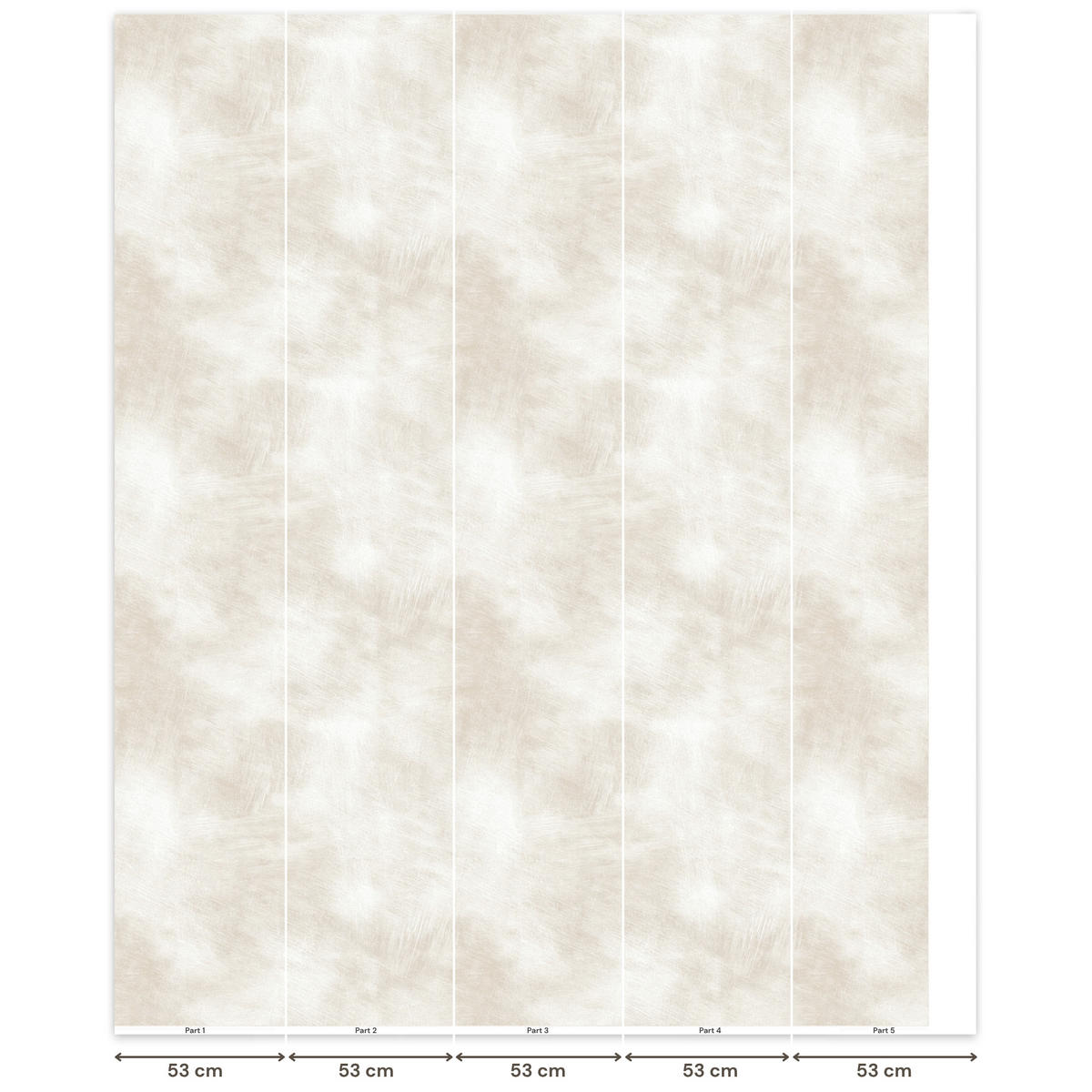 TAPETE - Dezent - Textur - Beige - 240x300 cm - Creme, Papier (240/300cm) - OnlyWow