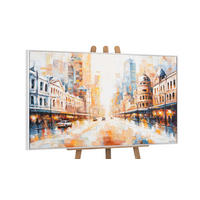 GEMÄLDE Raum und Rhythmus Schattenfugenrahmen Weiß 120x80 cm - Weiß, Holz (120/80cm) - YS-art gallery