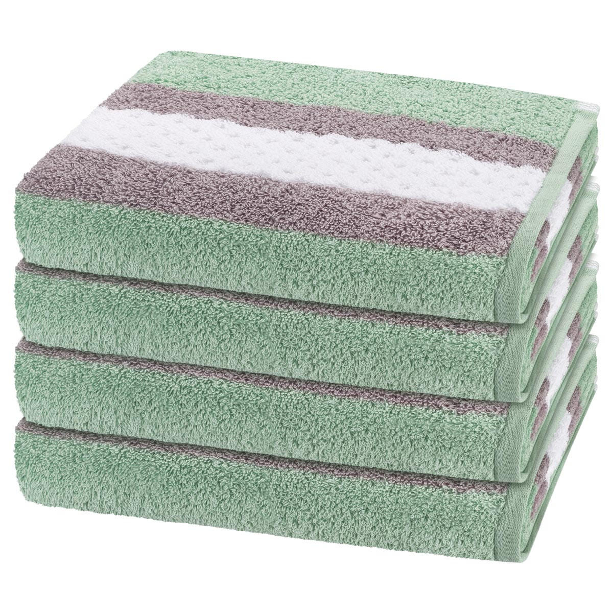 HANDTUCH Harmony 4er-Set - Hellgrün, Textil (50/100cm) - Ross