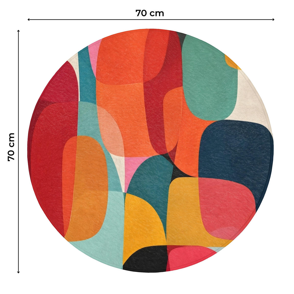 WC PŘEDLOŽKA Tvary - barevné - abstraktní - letadla 70x70 cm - různobarevná, textil/plast (70/1cm) - OnlyWow