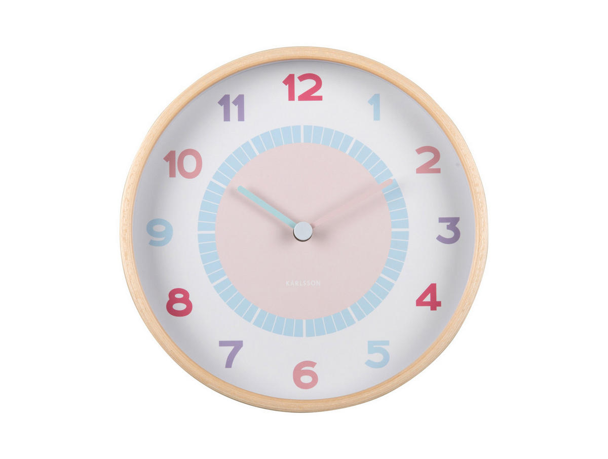 WANDUHR Chica Mehrfarbig 25/4.5/25 cm - Multicolor, Holz (4.5/25/25cm) - Karlsson