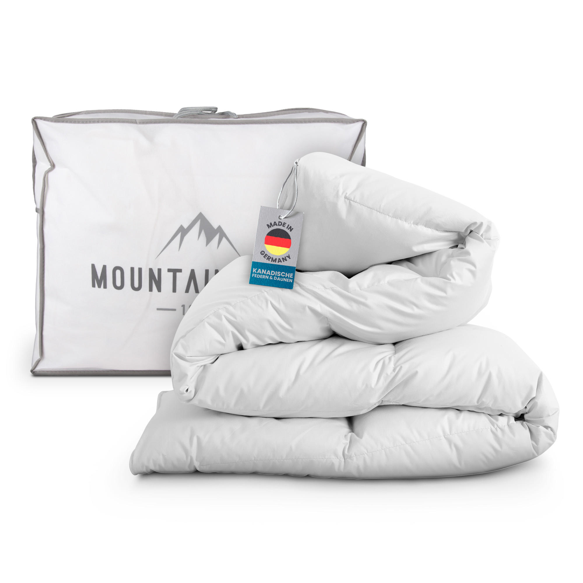 KASSETTENBETT Feder/Daunen Mountain Peak 135x200xm - Weiß, Naturmaterialien (135/200cm) - Bestlivings